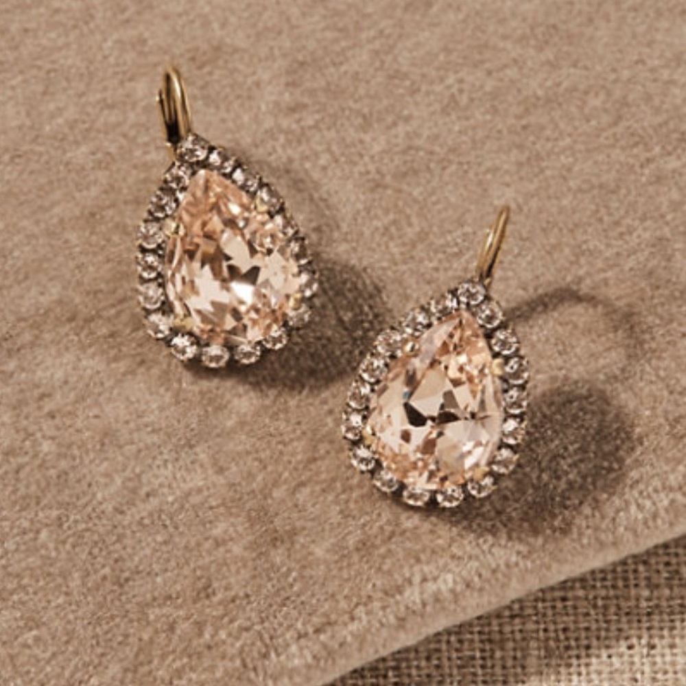 “Ramona” Crystal Teardrop Earrings by Sorrelli (for BHLDN) - Brand New!